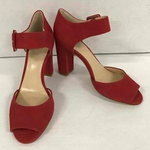 Vince Camuto Red Suede Shoes